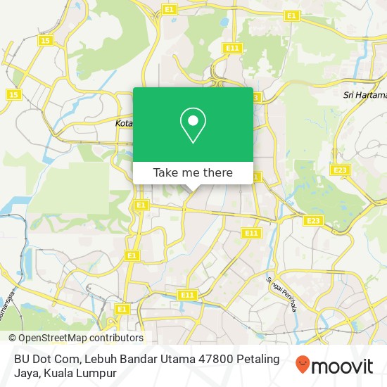 BU Dot Com, Lebuh Bandar Utama 47800 Petaling Jaya map