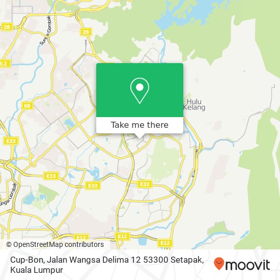 Peta Cup-Bon, Jalan Wangsa Delima 12 53300 Setapak