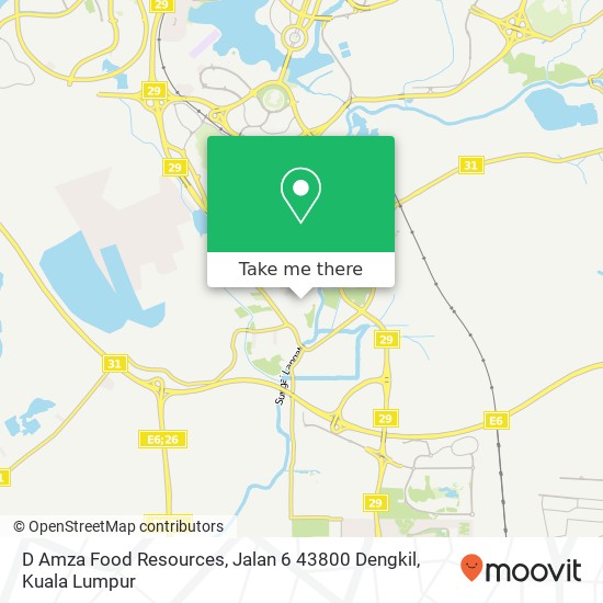 Peta D Amza Food Resources, Jalan 6 43800 Dengkil