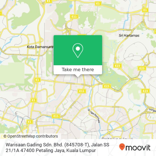 Peta Warisaan Gading Sdn. Bhd. (845708-T), Jalan SS 21 / 1A 47400 Petaling Jaya