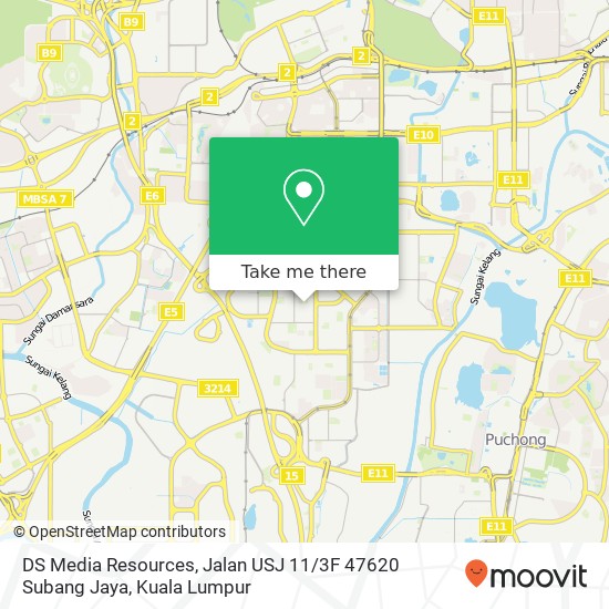 DS Media Resources, Jalan USJ 11 / 3F 47620 Subang Jaya map