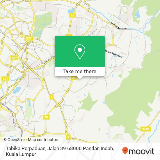 Peta Tabika Perpaduan, Jalan 39 68000 Pandan Indah