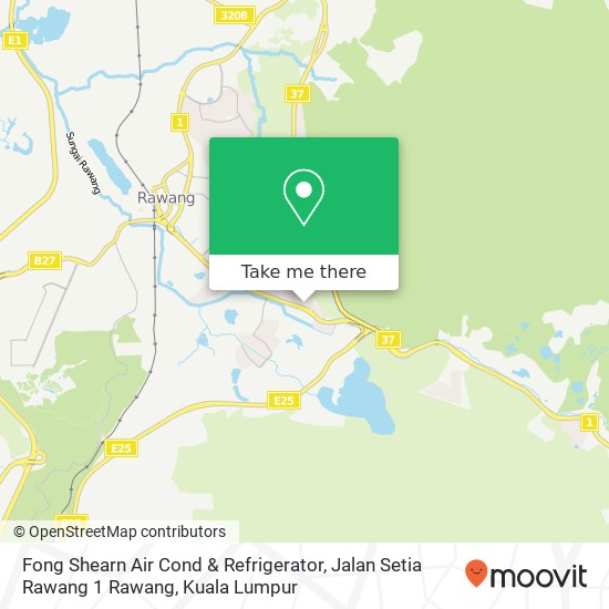 Peta Fong Shearn Air Cond & Refrigerator, Jalan Setia Rawang 1 Rawang