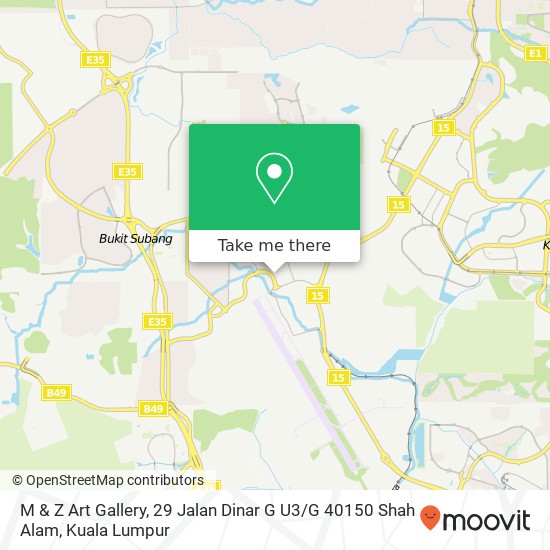 M & Z Art Gallery, 29 Jalan Dinar G U3 / G 40150 Shah Alam map