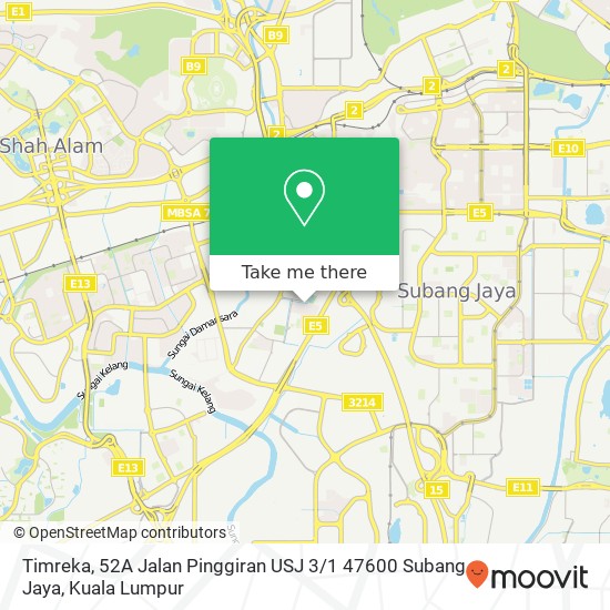 Timreka, 52A Jalan Pinggiran USJ 3 / 1 47600 Subang Jaya map