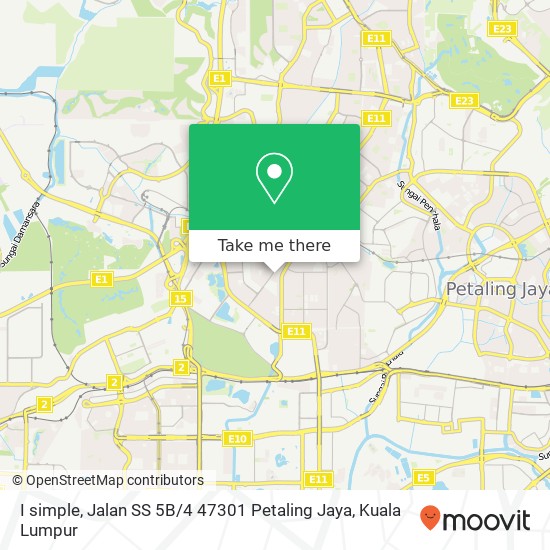 I simple, Jalan SS 5B / 4 47301 Petaling Jaya map