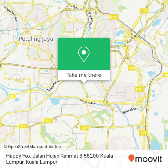 Peta Happy Fox, Jalan Hujan Rahmat 3 58200 Kuala Lumpur