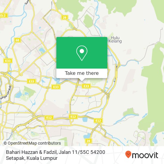 Peta Bahari Hazzan & Fadzil, Jalan 11 / 55C 54200 Setapak