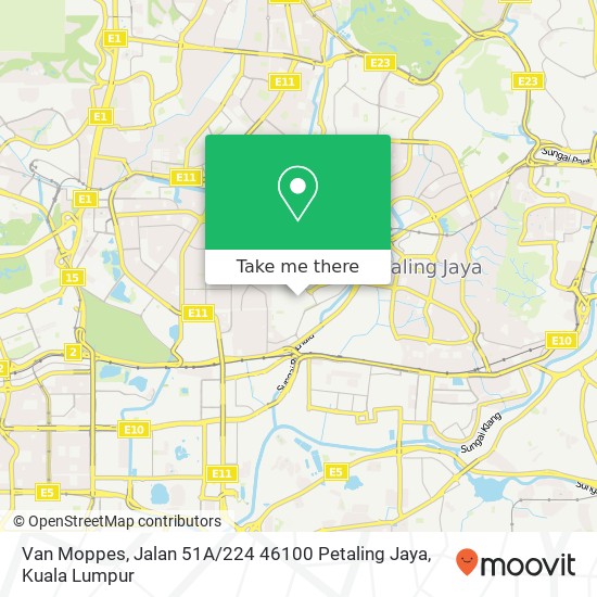 Peta Van Moppes, Jalan 51A / 224 46100 Petaling Jaya