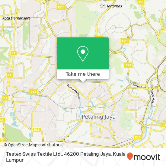 Testex Swiss Textile Ltd., 46200 Petaling Jaya map