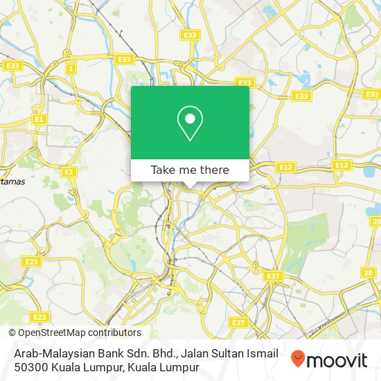 Arab-Malaysian Bank Sdn. Bhd., Jalan Sultan Ismail 50300 Kuala Lumpur map