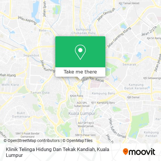 Klinik Telinga Hidung Dan Tekak Kandiah map