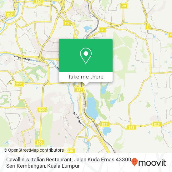 Cavallini's Italian Restaurant, Jalan Kuda Emas 43300 Seri Kembangan map