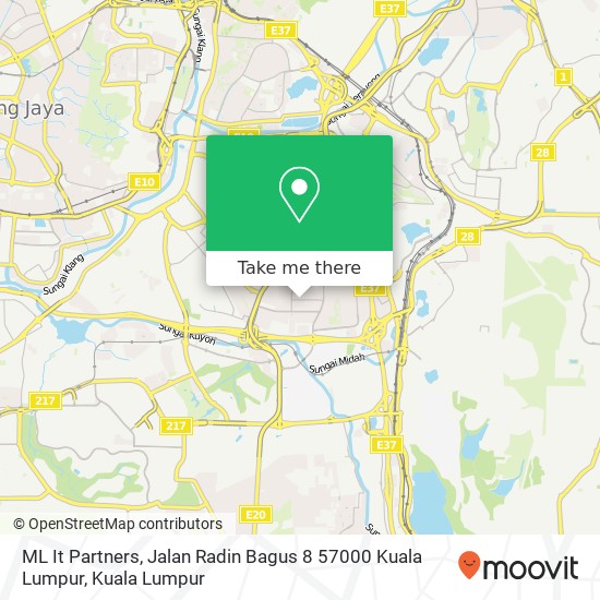 Peta ML It Partners, Jalan Radin Bagus 8 57000 Kuala Lumpur