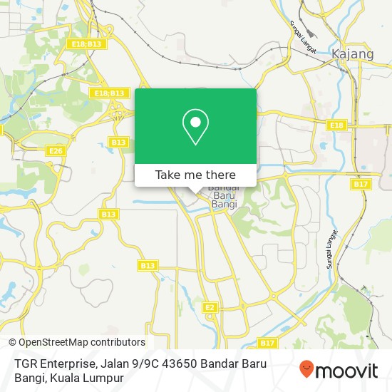 Peta TGR Enterprise, Jalan 9 / 9C 43650 Bandar Baru Bangi