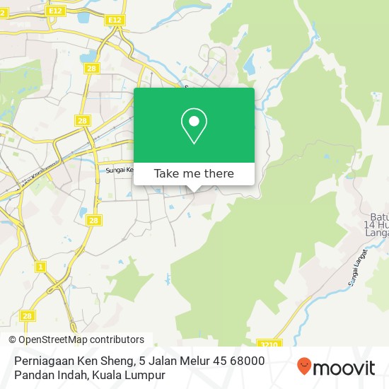 Peta Perniagaan Ken Sheng, 5 Jalan Melur 45 68000 Pandan Indah