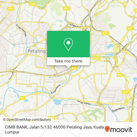 Peta CIMB BANK, Jalan 5 / 132 46000 Petaling Jaya