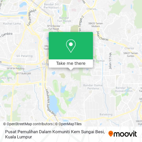 Pusat Pemulihan Dalam Komuniti Kem Sungai Besi map