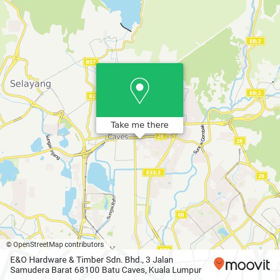 E&O Hardware & Timber Sdn. Bhd., 3 Jalan Samudera Barat 68100 Batu Caves map