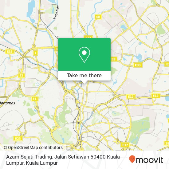 Azam Sejati Trading, Jalan Setiawan 50400 Kuala Lumpur map