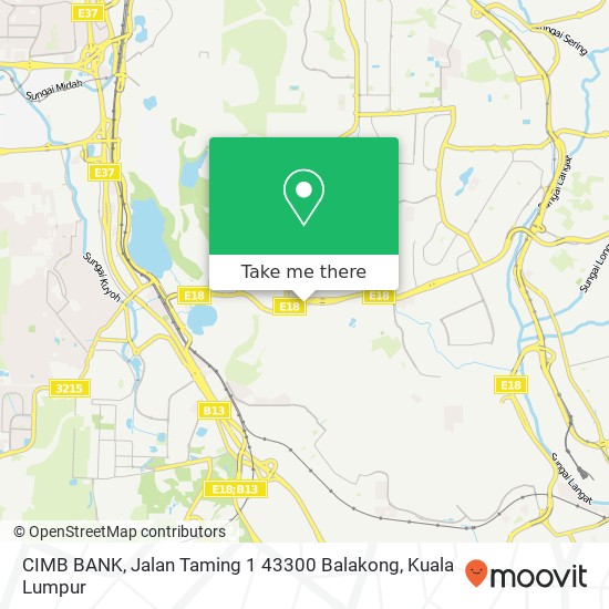 CIMB BANK, Jalan Taming 1 43300 Balakong map