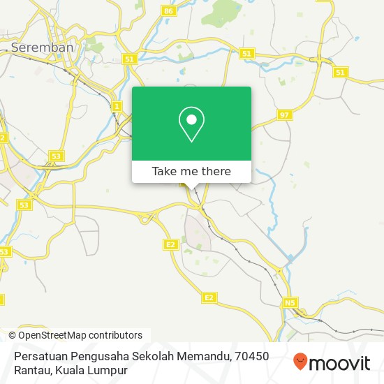 Persatuan Pengusaha Sekolah Memandu, 70450 Rantau map