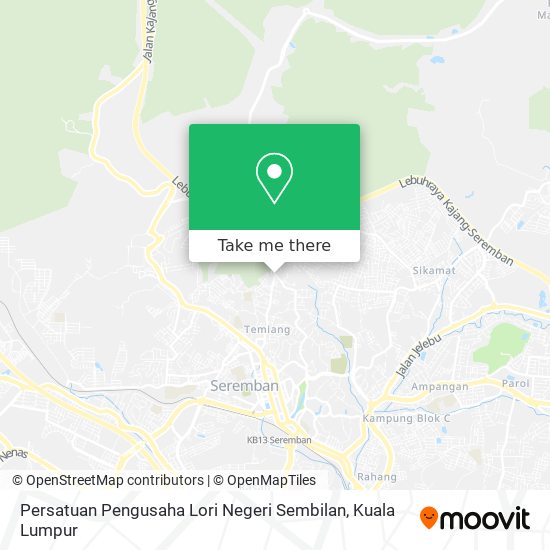 Peta Persatuan Pengusaha Lori Negeri Sembilan