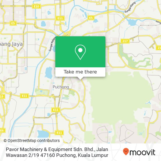 Pavor Machinery & Equipment Sdn. Bhd., Jalan Wawasan 2 / 19 47160 Puchong map