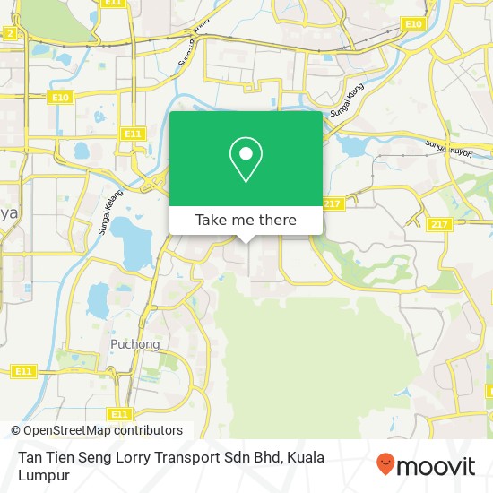 Peta Tan Tien Seng Lorry Transport Sdn Bhd