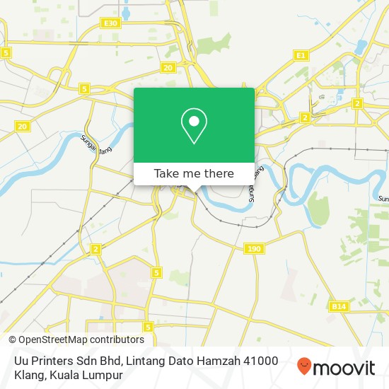 Uu Printers Sdn Bhd, Lintang Dato Hamzah 41000 Klang map