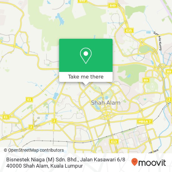 Bisnestek Niaga (M) Sdn. Bhd., Jalan Kasawari 6 / 8 40000 Shah Alam map