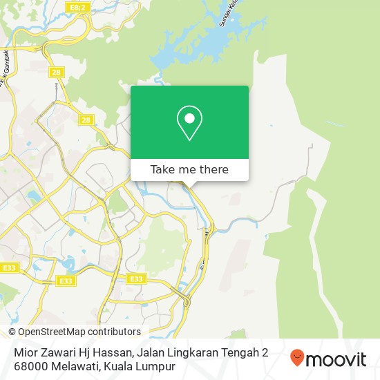Peta Mior Zawari Hj Hassan, Jalan Lingkaran Tengah 2 68000 Melawati