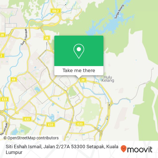 Siti Eshah Ismail, Jalan 2 / 27A 53300 Setapak map