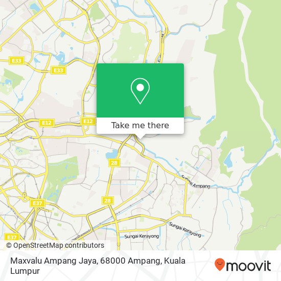 Maxvalu Ampang Jaya, 68000 Ampang map