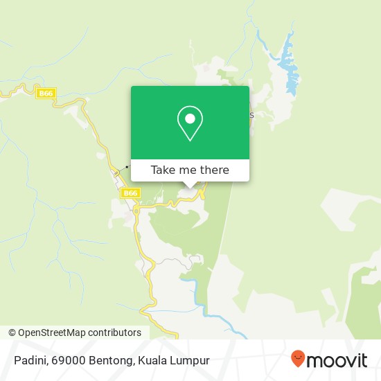 Padini, 69000 Bentong map