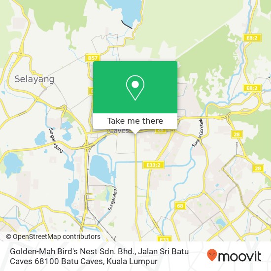 Golden-Mah Bird's Nest Sdn. Bhd., Jalan Sri Batu Caves 68100 Batu Caves map