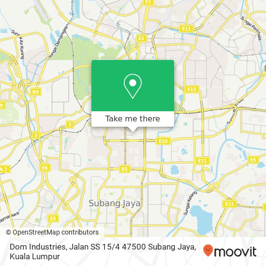 Dom Industries, Jalan SS 15 / 4 47500 Subang Jaya map