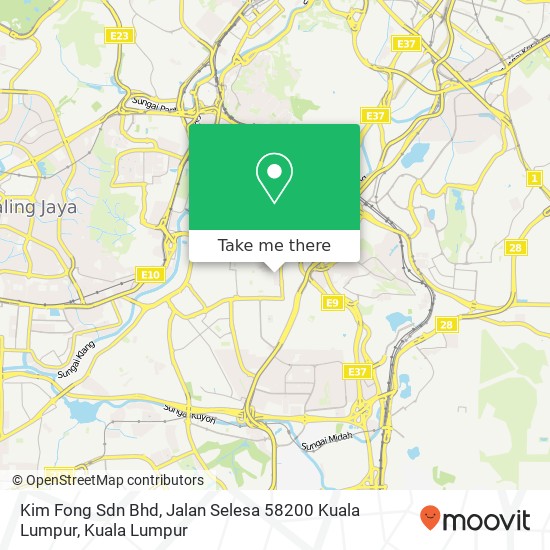 Kim Fong Sdn Bhd, Jalan Selesa 58200 Kuala Lumpur map