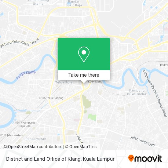 District and Land Office of Klang map