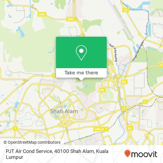 Peta PJT Air Cond Service, 40100 Shah Alam