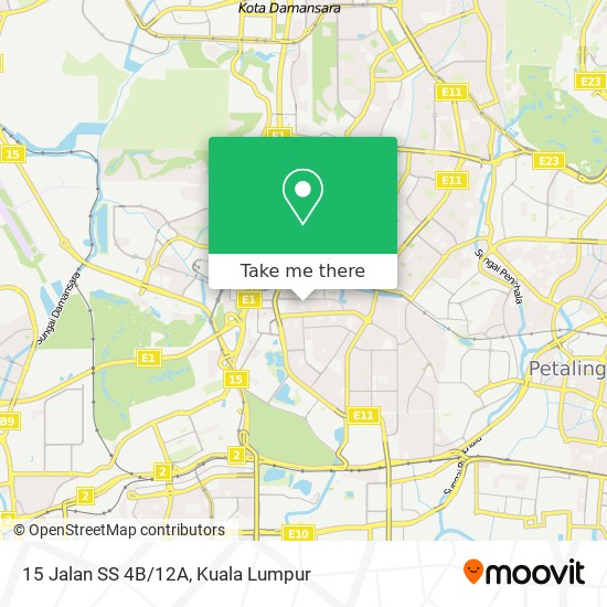 How to get to 15 Jalan SS 4B/12A in Petaling Jaya by Bus, MRT 