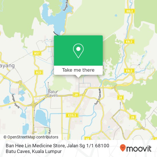 Ban Hee Lin Medicine Store, Jalan Sg 1 / 1 68100 Batu Caves map