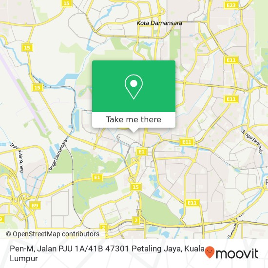 Pen-M, Jalan PJU 1A / 41B 47301 Petaling Jaya map