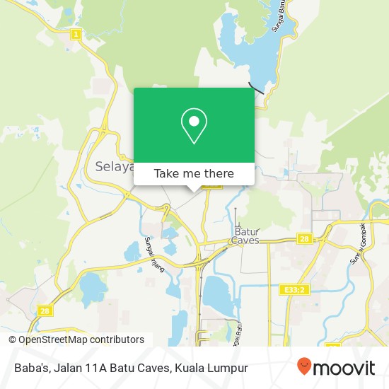 Baba's, Jalan 11A Batu Caves map