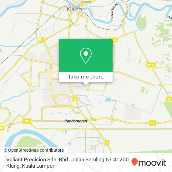 Valiant Precision Sdn. Bhd., Jalan Seruling 57 41200 Klang map