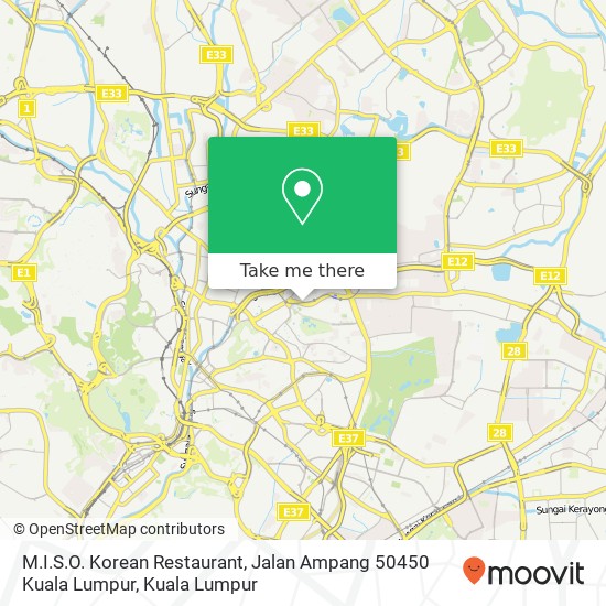 M.I.S.O. Korean Restaurant, Jalan Ampang 50450 Kuala Lumpur map