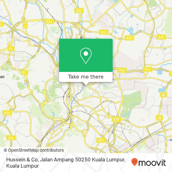 Hussein & Co, Jalan Ampang 50250 Kuala Lumpur map