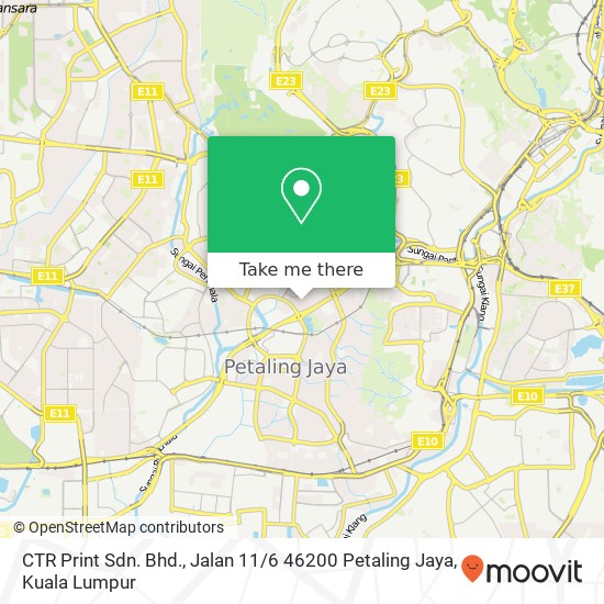 CTR Print Sdn. Bhd., Jalan 11 / 6 46200 Petaling Jaya map