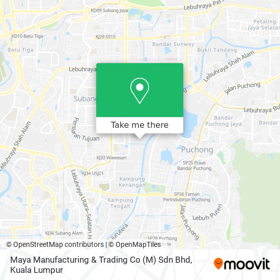 Maya Manufacturing & Trading Co (M) Sdn Bhd map