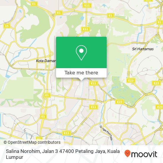 Peta Salina Norohim, Jalan 3 47400 Petaling Jaya